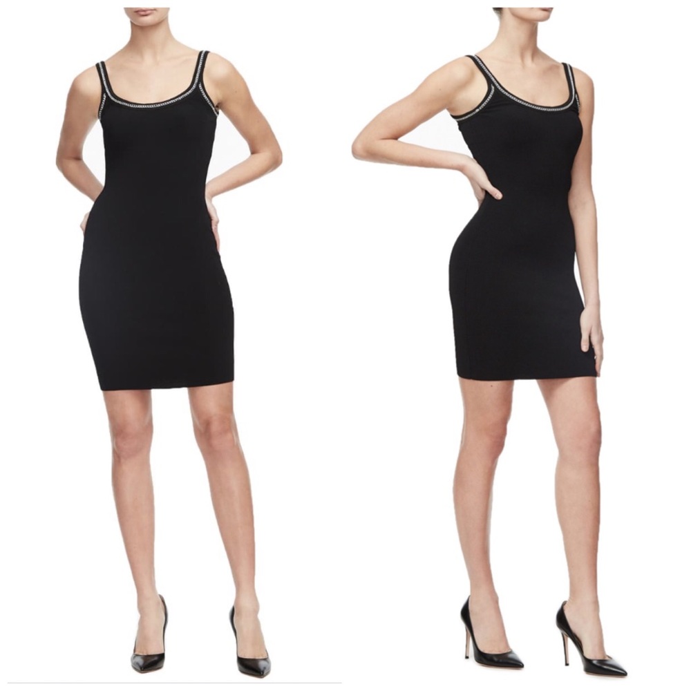 NWT Good American Chain Detail Knit Tank Dress